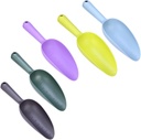 5pcs Garden Soil Shovels with Ergonomic Handles Lightweight Portable Soil Scoops for Planting Transplanting Balcony Gardening