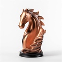 Gold Horse Head Wine Bottle Holder,Freestanding Wine Rack for Home, Living Room Wine Cellar Decoration