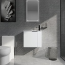 22" Floating Bathroom Vanity with Sink, Small Bathroom Sink Cabinet, Modern Sink Vanity with Soft Close Door, Engineered Wood Vanity Cabinet, Ceramic Sink, White