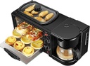 Breakfast Station 3-in-1 with Coffee Maker, Non-Stick Griddle & 4-Slice Toaster Oven - Versatile Kitchen Appliance for Apartments and Kitchenettes