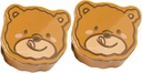 STOBAZA 2pcs Bear Shape Candy Boxes Tinplate Candy Jar Cookie Jar Treat Box Multipurpose