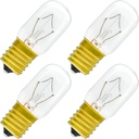Microwave Light Bulb 8206232A 40W E17 125V Replacement Part Fit for Whirlpool Maytag GE Amana Over The Range Hood Microwave and The Lava Lamps Replaces, Pack of 4