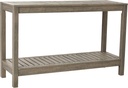 Cambridge Casual Solid Wood West Lake Outdoor Console Table – Weathered Gray Finish – Durable and Stylish Accent Plant Table for Patio, Deck, Porch, Garden, and Outdoor Spaces