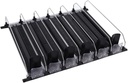 15in Automatic Self Pushing e Drink Holder with Width for F Large Acity 6 Rows Soda and Dispenser (Black)
