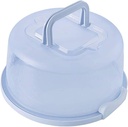 Cake Carrier Holder Round Container with Handle Suitable for 8 inch Diameter Small Cake (Blue)