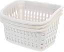 Alipis 3pcs Plastic Storage Baskets for Toiletries Toilet Storage Bathroom Organization Wall Basket Kitchen Supplies