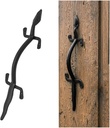 Medieval Reptile-Shaped Hand-Forged Door Handle Pull | 1 Pc 20 Inch Heavy-Duty Rustic Door Pull for Barn, Gate & Sliding Doors – Vintage Black Protective Finish