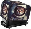 2 Slice Toaster Cover with Pocket Universal Size Toasters Dusts Covers Animal Cat Astronaut Bread Machine Cover & Protection Bread Machine Protector Small Kitchen Appliance Covers