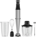5 IN 1 Immersion Blender Handheld Set 1000W Heavy Duty Hand Blender with Milk Frother, Beaker, Whisk, Chopper