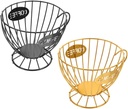 2pcs Organizer Iron Storage Rack Fruit Draining Holder Coffee Cup Basket Home Decor