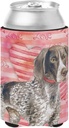 Caroline's Treasures BB9728CC German Shorthaired Pointer Love Can or Bottle Hugger, Red Cooler Washable Drink Sleeve Collapsible Beverage Insulated Holder, Can Hugger, Multicolor