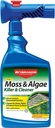BioAdvanced 2-in-1 Moss and Algae Killer for Lawns, Roofs, Patios, Decks, Roof Moss Killer, Deck Cleaner and Mildew Remover, 32 oz