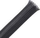 50ft - 1/4 inch & 1/2 inch PET Expandable Braided Sleeving – Black – Alex Tech Braided Cable Sleeve