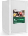 Sealer Bags 300 Pint 6" x 10", BPA Free and Heavy Duty, Commercial Grade Textured Food Vacuum Sealer Bag, Thick Embossed Bags for Food Storage and Sous Vide Cooking
