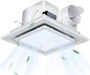 12" Ultra Quiet Bathroom Fan w/LED Light, 1.0 Sone 141CFM 10x10 Mount