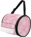 Toilet Paper Holder Pink Marble Toilet Paper Travel Camping Bathroom Kitchen Toilet Paper Protector from Cats Dogs, Roll Cover with Pocket and Adjustable Strap