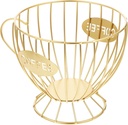 Luxshiny Coffee Capsules Basket Organizer Stylish Gold Holder for Home Office Kitchen Easy to Clean Storage for Daily Use