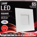Feit Electric 6 inch LED Recessed Square Flat Panel Downlight, 65W Equivalent, Dimmable, Pre-Mounted Trim, Retrofit Kit, 3000K Warm White, 90+ CRI, 850 Lumens, 30,000-Hour Lifetime, LEDRSQ6/930