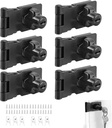 6 Packs 2.5 Inch Keyed Hasp Locks Black, Cabinet Door Locks with Key, Twist Knob Keyed Locking Hasp Heavy Duty for Small Door