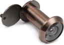 Othmro 1Pcs Safety Door Viewer 16mm Opening Diameter 200°Durable Door Viewer for Home Office Hotel Suitable for 35-60mm Thick Doors Red Bronze