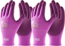 PACIFIC PPE 6 Pairs Gardening Gloves for women and Ladies, Rubber Coated Garden Gloves, Outdoor Protective Work Gloves, Small, Purple