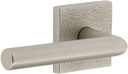 Viaggio QADMLTMOD_PSG_238_LH Motivo Left Handed Solid Brass Passage Door Lever Set with Moderno Lever and Quadrato Leather Backplate - 2-3/8" Backset - Satin Nickel