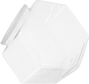 Cabilock Transparent Hexagonal Cookie Jar Large Capacity Candy Storage Container with Lid Multipurpose Snack Organizer for Kitchen Airtight Dry Food Storage Box