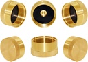 Joywayus 6Pcs Solid Brass Refill Propane Bottle Cap Universal for All 1 LB Gas Tank Cylinder Sealed Protect Cap