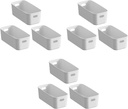 White Plastic Bins/Storage Organizers - Pantry Baskets, Bins for Shelves, Organizer and Storage for Bathroom, Bedrooms, Kitchens and More - Small Size (9 Pack)