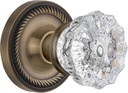 Nostalgic Warehouse Rope Rosette with Crystal Door Knob