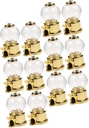 12pcs Compact Candy Dispenser Gumball Machine Creative Plastic Sweet Storage Holder for Weddings and Parties and Fun Treat Container Gold