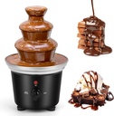 Chocolate Fountain Machine - VAlinks 3 Tiers Electric Melting Machine Fountain, Mini Stainless Steel Chocolate Fondue Fountain for Parties, Melts Cheese, BBQ Sauce, Liqueurs