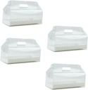 Large Cake Box with Paper Tray 4 Pack Cake Roll Box Container Cupcake Holder for Parties