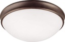 Capital Lighting 2034OR Hansen White Glass Flush Ceiling Light Fixture, 3-Light 180 Total Watts, 5" H x 14" W, Oil Rubbed Bronze