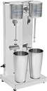 110V 180W Commercial Stainless Steel Milk Shake Machine,Double Head Electric Milkshake Maker with 2Pcs 800ml Cups,Household Milk Shaker for Milk Drink Tea Juice