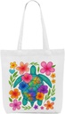 Floral Turtle Stuff Sea Turtle Gifts for Women Canvas Tote Bag Beach Bag Grocery Bags for Shopping Christmas