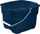 Rubbermaid Roughneck Square Bucket, 15-Quart, Blue, Comfortable/Durable Pour Handle, Sturdy Pail Bucket for Household Cleaning/Mopping