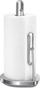 simplehuman Tension Arm Standing Paper Towel Holder, Heavy-Duty, Easy One-Handed Tear, Kitchen Countertop, Brushed Stainless Steel