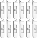 12 Pieces Window Latch Replacement Snap in Window Locks Vinyl Spring Loaded Parts and Hardware White Plastic Sliding Latch for Home Accessories (12 Pieces)