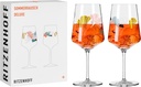 RITZENHOFF Sprizz 2841018 Aperitif Glass Set of 2 500 ml Summer Rausch Deluxe Series with Ginko Motif Made in Germany