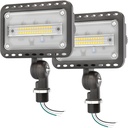 CINOTON 20W LED Flood Lights Outdoor, IP65 Waterproof Exterior Security Wall Lights with 180°Knuckle, 2800LM 120V Outside Aluminum Lighting Fixture for Patio Porch Barn Garage 5000K 2 Pack, UL Listed