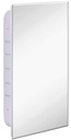 Hamilton Hills 16x26 Inch White Recessed Bathroom Medicine Cabinet with Mirror - Beveled Bathroom Cabinet Organizer with Shelves - Farmhouse Wall Mounted Hanging Medicine Mirror Unit