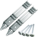2 Sets Garage Door Quick Turn Top Fixture Bracket, Includes Rollers, Essential Parts for Garage Doors