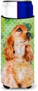 Caroline's Treasures BB9880MUK Cocker Spaniel St Patrick's Decorative Can Hugger Multicolor, Slim Can