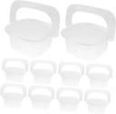 GLEAVI 10pcs Transparent Cake Boxes for Small Cakes Clear Cupcake Containers Portable Handle Food-safe Pet Packaging for Bakeries Tea Parties and Dessert Storage