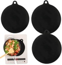 Induction Hob Protector 3Pcs Silicone Induction Cooktop Mat 8.66x9.84 Inch Heat Resistant Round Glass Top Cover for Electric Stove Burner Induction Stove Home Accessories
