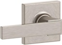 SCHLAGE F10 NBK 619 COL Collins Trim Northbrook Hall and Closet Lever, Satin Nickel