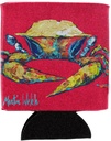 Caroline's Treasures MW1050CC Crab Red One Can or Bottle Hugger Cooler Washable Drink Sleeve Collapsible Beverage Insulated Holder, Can Hugger, Multicolor