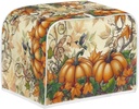 Pumpkin Toaster Cover Fall Decorations for Home 4 Slice Wide Slot Dust Cover for Kitchen Appliances Bread Machine Oven Dust Covers Toaster Oven Covers for Kitchen Counter