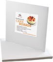 10 inch White Square Coated Cakeboard,Waxed Greaseproof, Disposable Cake Circle Base Boards Cardboard, pack of 12